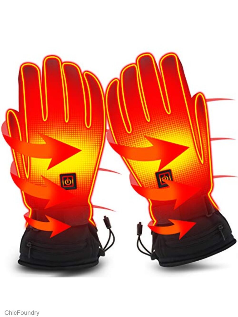 Rechargeable Heated Gloves Touchscreen Waterproof Winter Warm